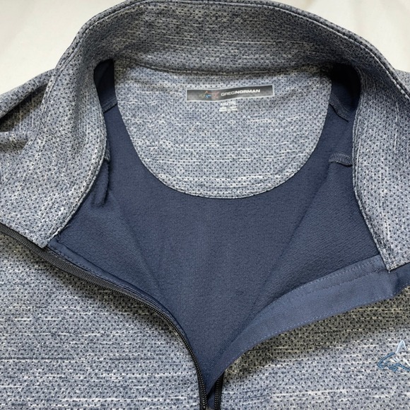 Greg Norman XXL Pullover Golf Top Microfleece Double Knit Navy Blue Mens 1/4 Zip - Picture 5 of 12